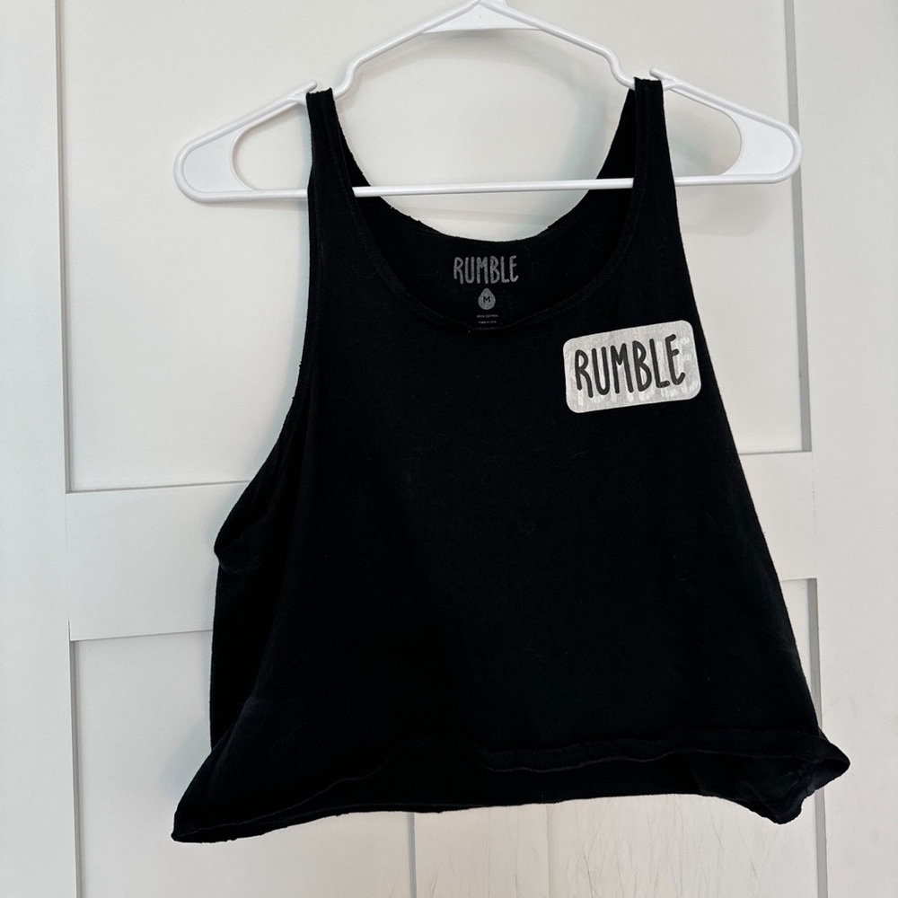 Black rumble tank top